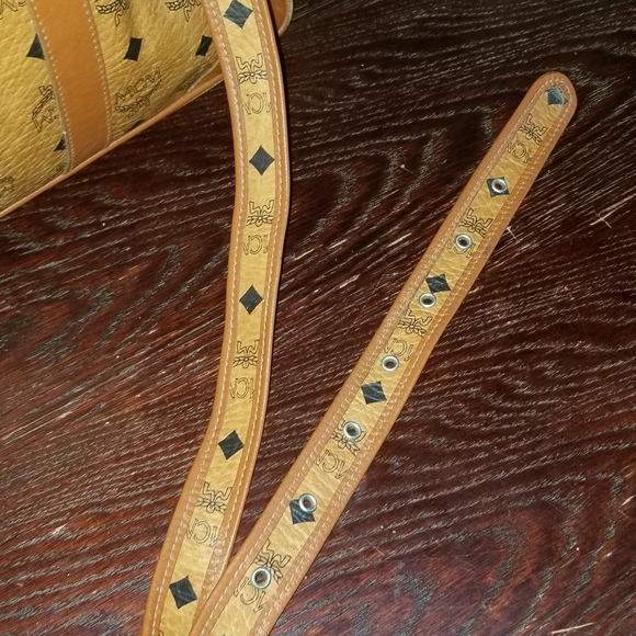 VINTAGE MCM luggage laptop carry on detachable strql bag - Picture 4 of 16